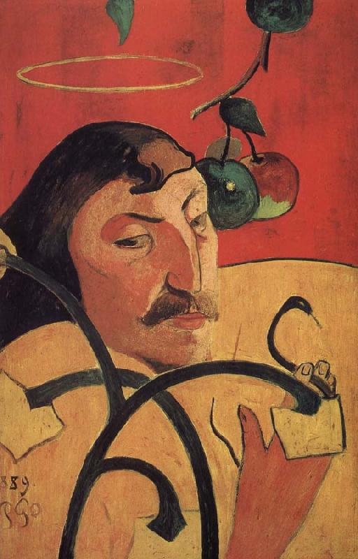 Paul Gauguin With yellow halo of self-portraits Sweden oil painting art